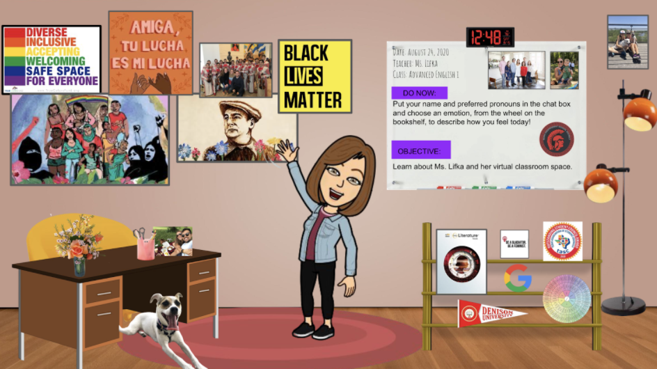 Teacher Taylor Lifka was put on leave after a politician called out her Bitmoji Black Lives Matter poster. (Photo: Taylor Lifka)