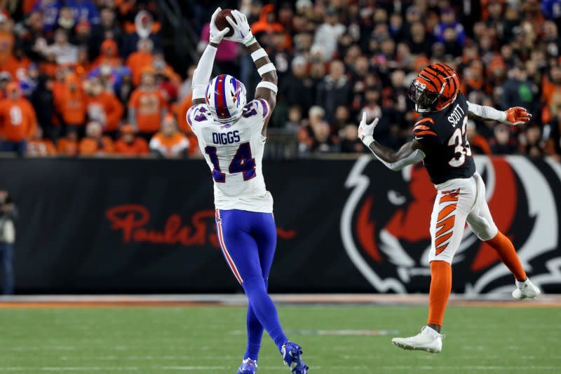 Buffalo Bills wide receiver Stefon Diggs caught seven touchdown passes through 10 starts this season. File Photo by John Sommers II/UPI