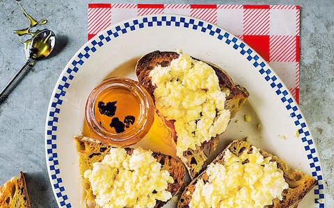 fresh ricotta on toast - Credit: Haarala Hamilton