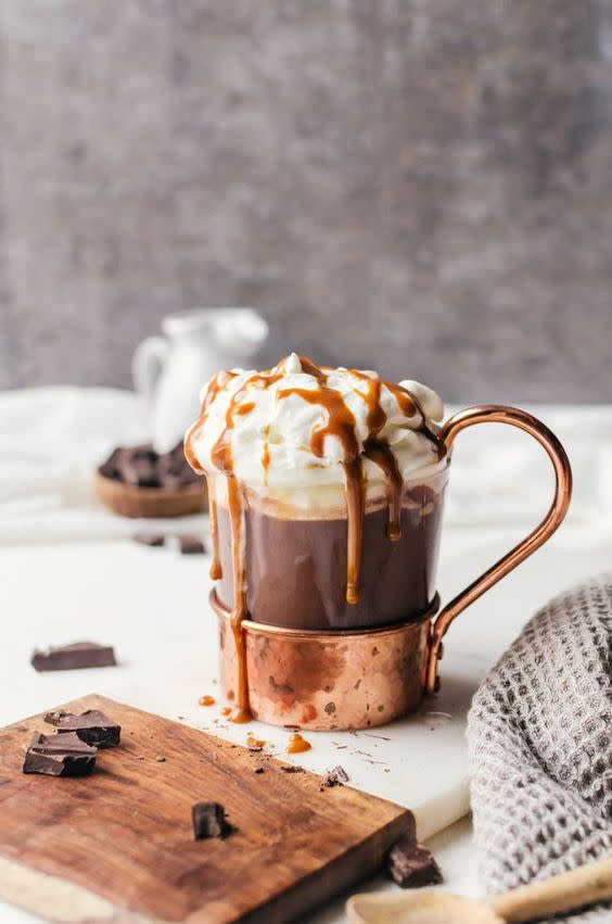 Bourbon-spiked hot chocolate