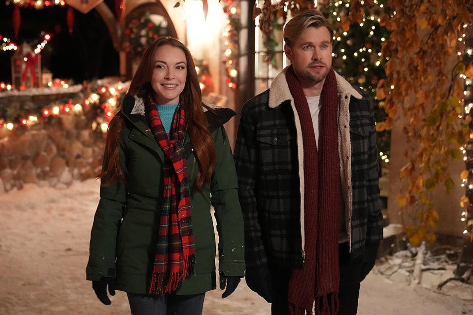 Untitled Holiday Romcom. (L-R) Lindsay Lohan as Sierra, Chord Overstreet as Jake