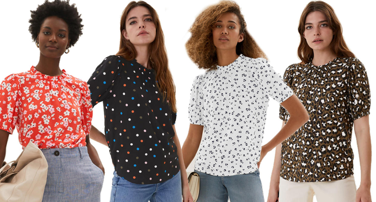 The £15 top comes in four different prints. (Marks & Spencer)