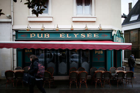 A view shows the Pub Elysee in Sable-sur-Sarthe, western France, January 31, 2017. REUTERS/Stephane Mahe