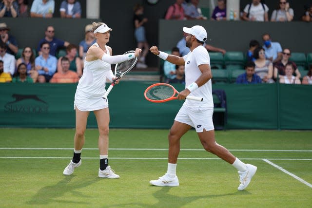 Divij Sharan and Samantha Murray Sharan played together at Wimbledon for the first time 