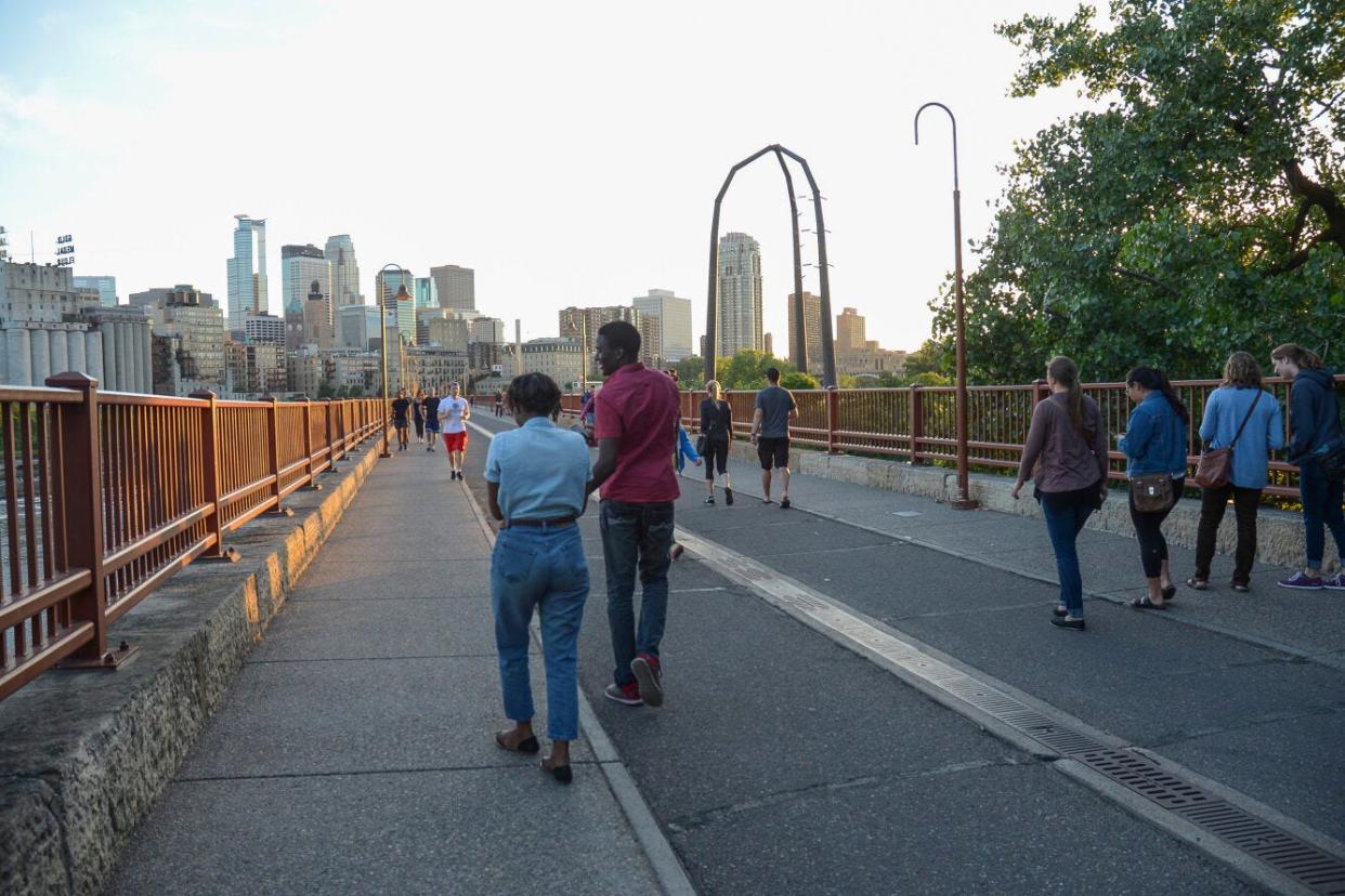 Minneapolis' Stone Arch pedestrian bridge