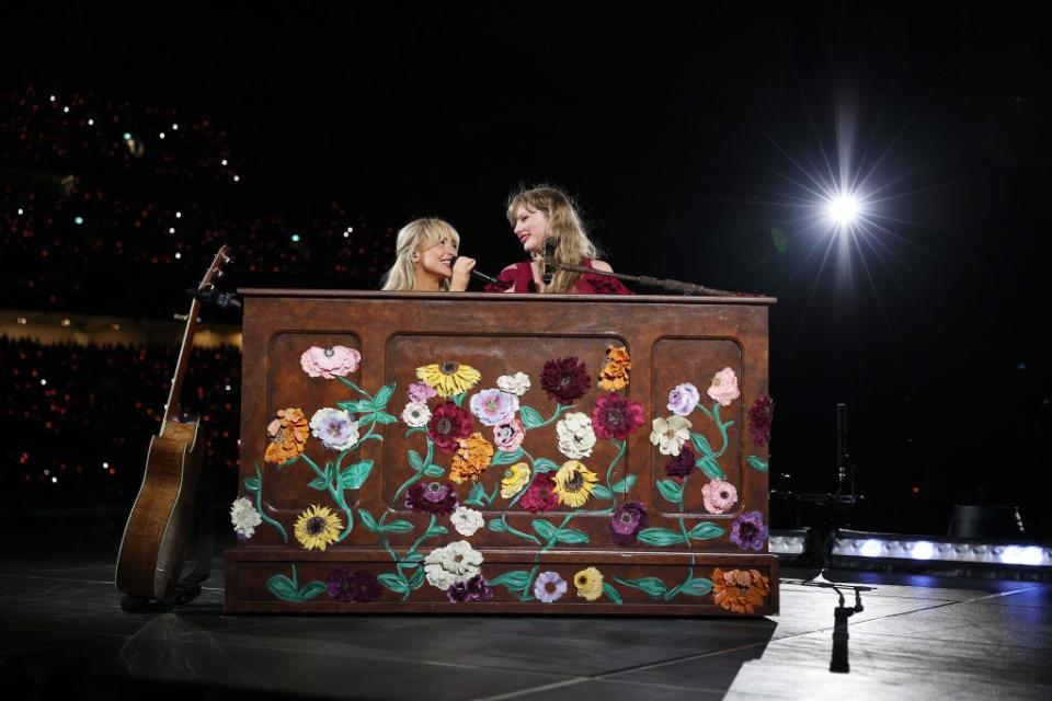 Taylor Swift and Sabrina Carpenter perform at The Eras Tour in Sydney, Australia