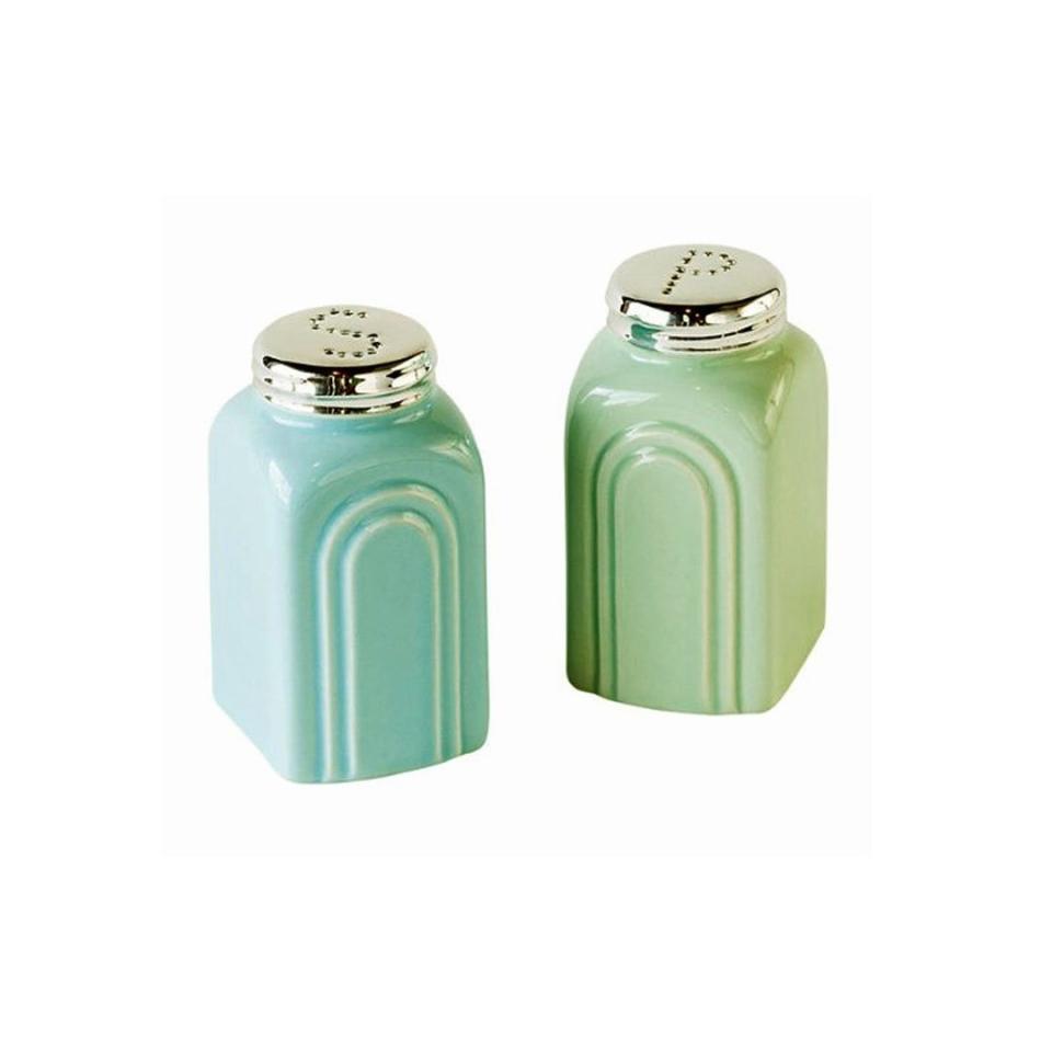 50s Retro Stoneware Salt and Pepper Shakers