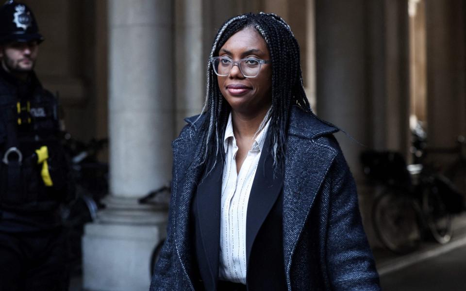 Kemi Badenoch, the new Business and Trade Secretary, is pictured arriving in Downing Street this afternoon - Isabel Infantes /AFP