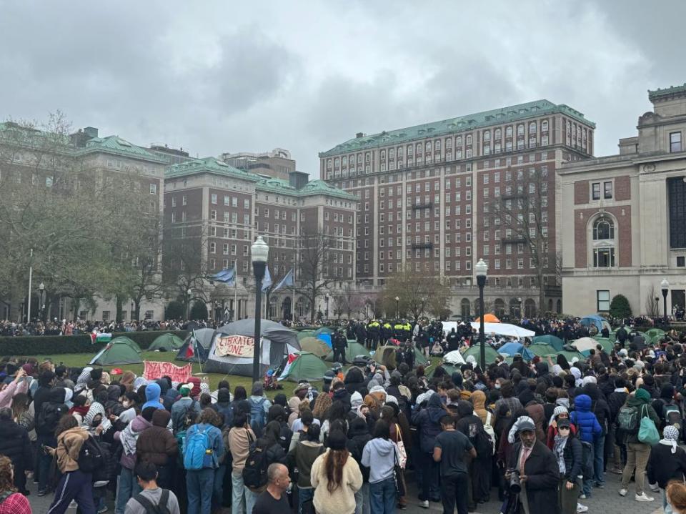At least 108 protesters ended up being cuffed and slapped with trespassing summonses during Thursday’s NYPD clear-out of the Columbia encampment. Robert Miller