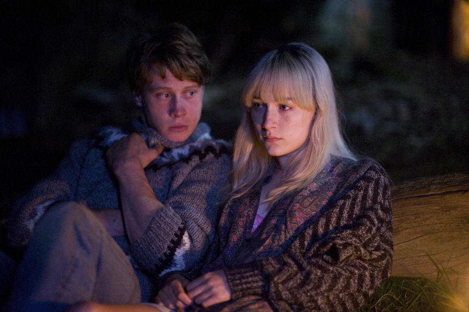 This image released by Magnolia Pictures shows George MacKay, left, and Saoirse Ronan in a scene from "How I Live Now." (AP Photo/Magnolia Pictures)