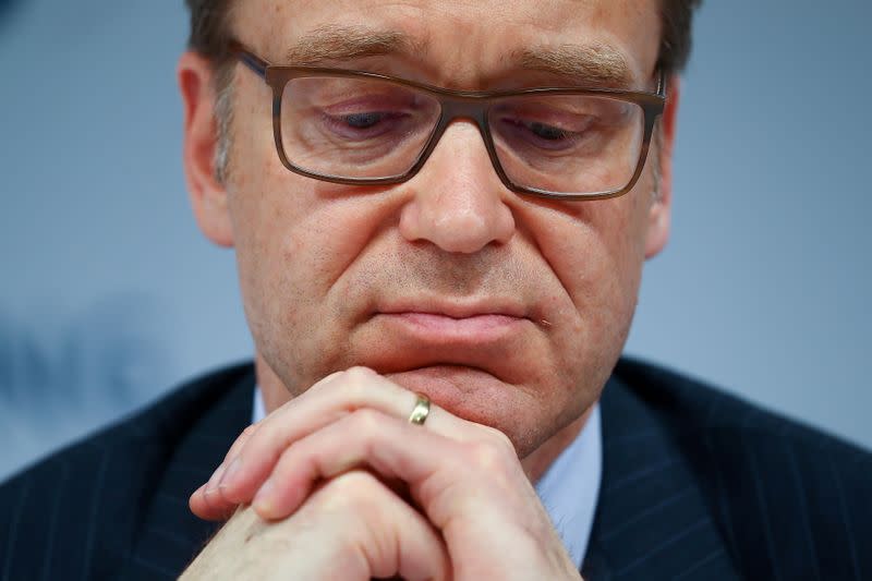 FILE PHOTO: German Bundesbank President Jens Weidmann addresses a news conference at the G20 Finance Ministers and Central Bank Governors Meeting in Baden-Baden