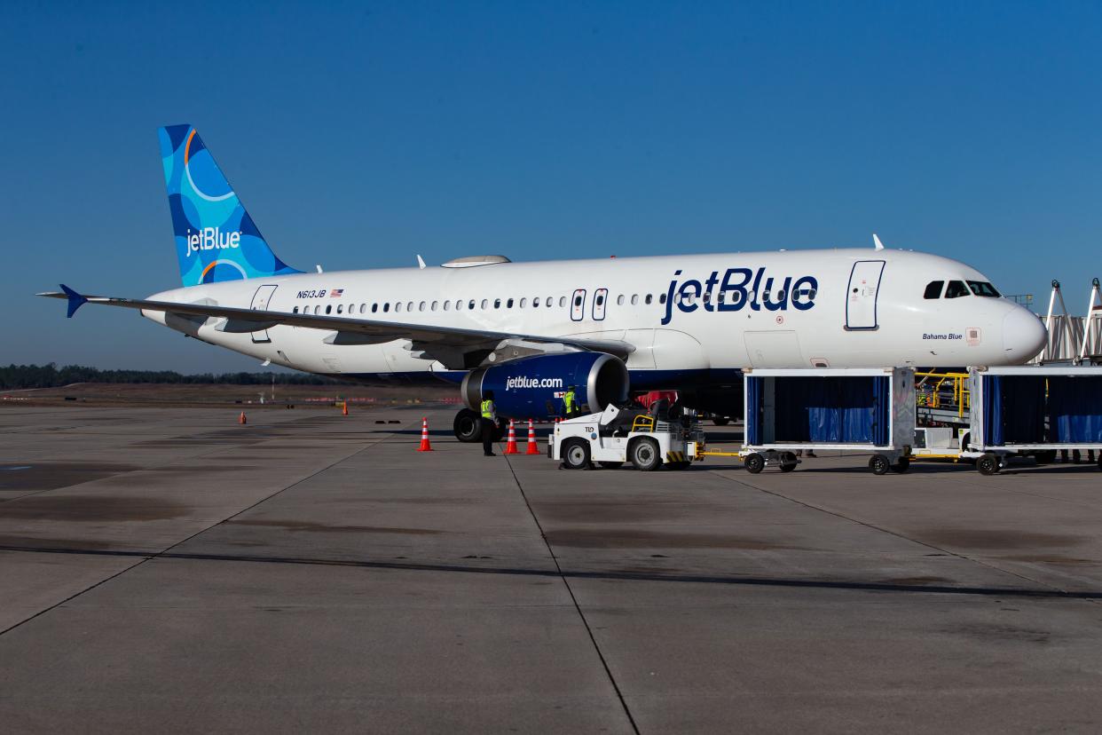 The inaugural JetBlue flight touched down in Tallahassee on Thursday, Jan. 4, 2024. The airline will now offer direct flights to and from Tallahassee.