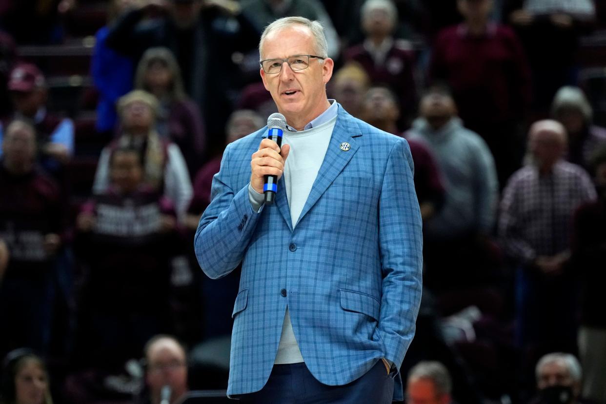 A nine-game conference football slate provides more opportunity for SEC members to play against each other, a priority for commissioner Greg Sankey.