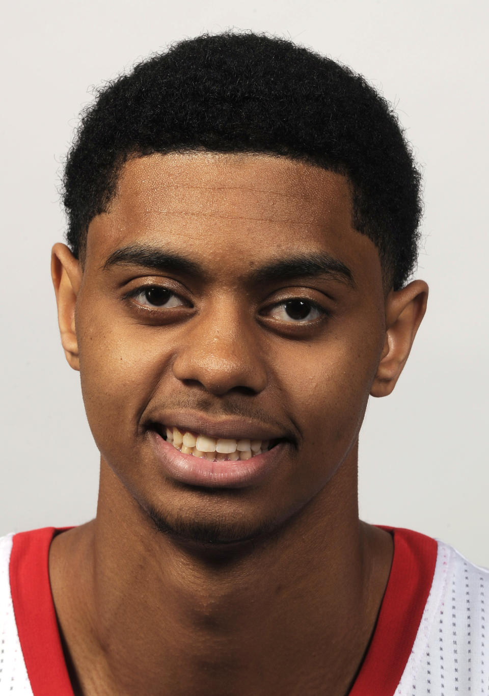 In this Oct. 1, 2012, photo, Houston Rockets' Jeremy Lamb poses during the NBA basketball team's media day in Houston. The Oklahoma City Thunder have traded Sixth Man of the Year James Harden to the Rockets, breaking up the young core of the Western Conference champions. The Thunder acquired guards Kevin Martin and Lamb, two first-round picks and a second-round pick in the surprising deal that was completed Saturday night, Oct. 27, 2012. Oklahoma City also sent center Cole Aldrich, and forwards Daequan Cook and Lazar Hayward to Houston. (AP Photo/Pat Sullivan)