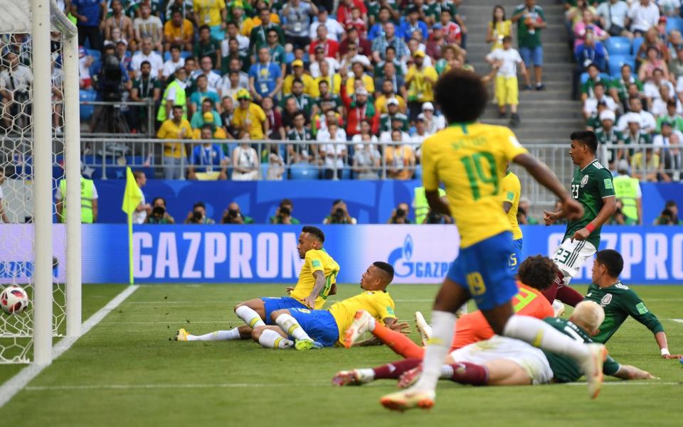  You do the rest: Willian was the provider for Brazil's opener in the 50th minute. (AP)