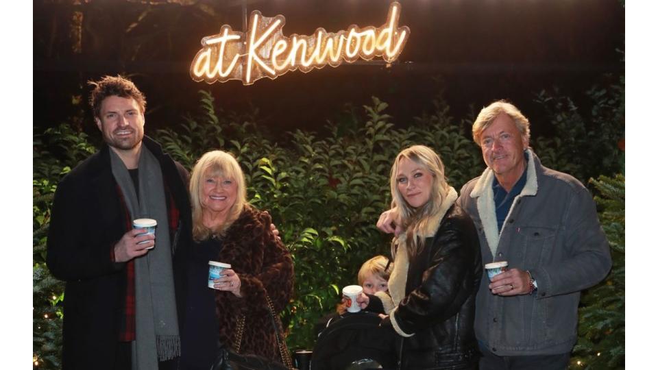 Jack Madeley, Judy Finnigan, Chloe Madeley and Richard Madeley attend the VIP Launch of Christmas At Kenwood on December 06, 2023 in London, England