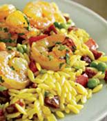 Sunset Orzo with Spanish Shrimp