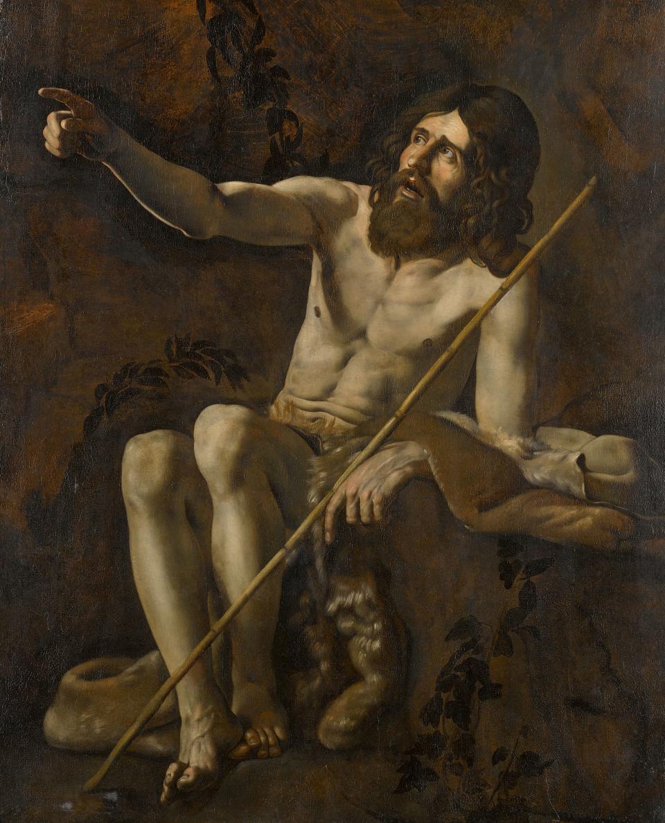 Saint John The Baptist In The Wilderness by Giovanni Battista Caracciolo (1578 – 1635)