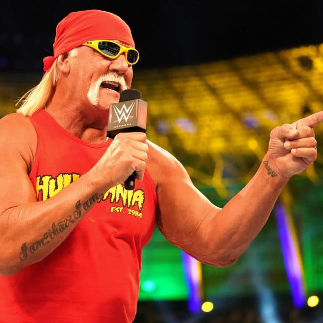 Hulk Hogan se describe a sí mismo como 'un traje de carne lleno de Cristo' credit:Bang Showbiz
