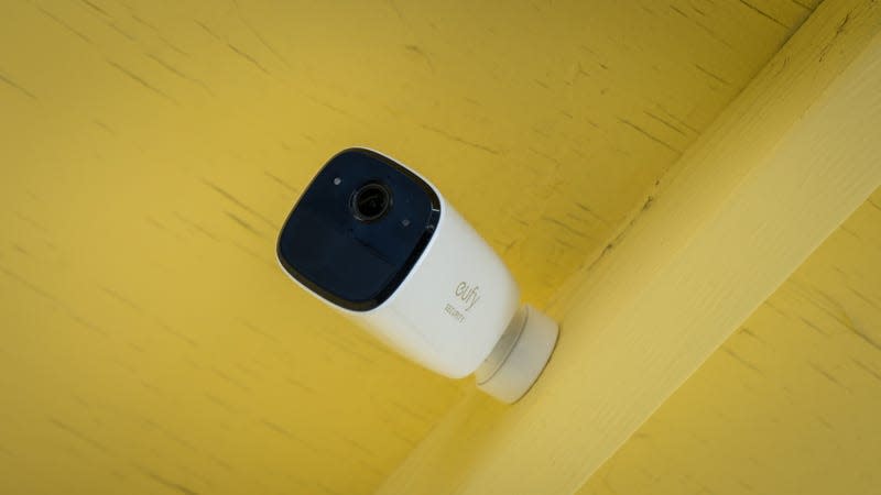 A photo of the Eufy SoloCam on a roof 