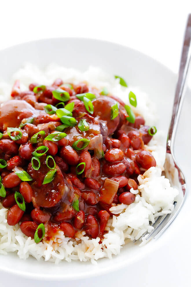 <strong><a href="https://www.gimmesomeoven.com/crock-pot-red-beans-and-rice/" target="_blank" rel="noopener noreferrer">Get the Crock Pot Red Beans and Rice recipe from Gimme Some Oven</a></strong>