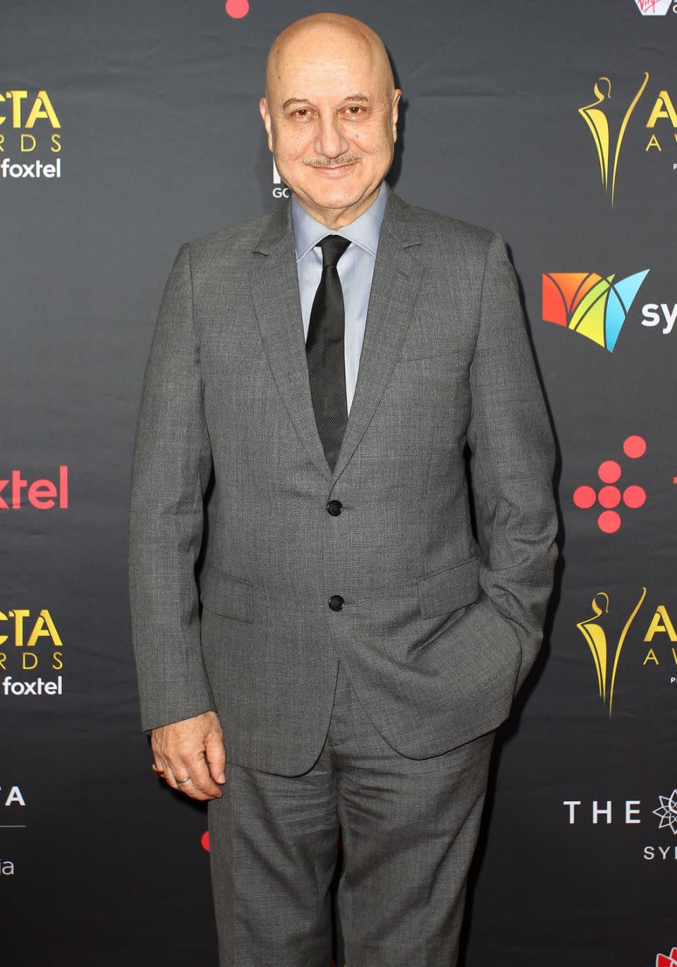 Legendary Indian actor Anupam Kher, a member of the jury, attended Australian film and TV's night of nights. Source: Getty