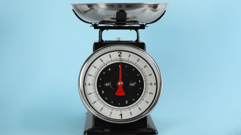 retro kitchen scale