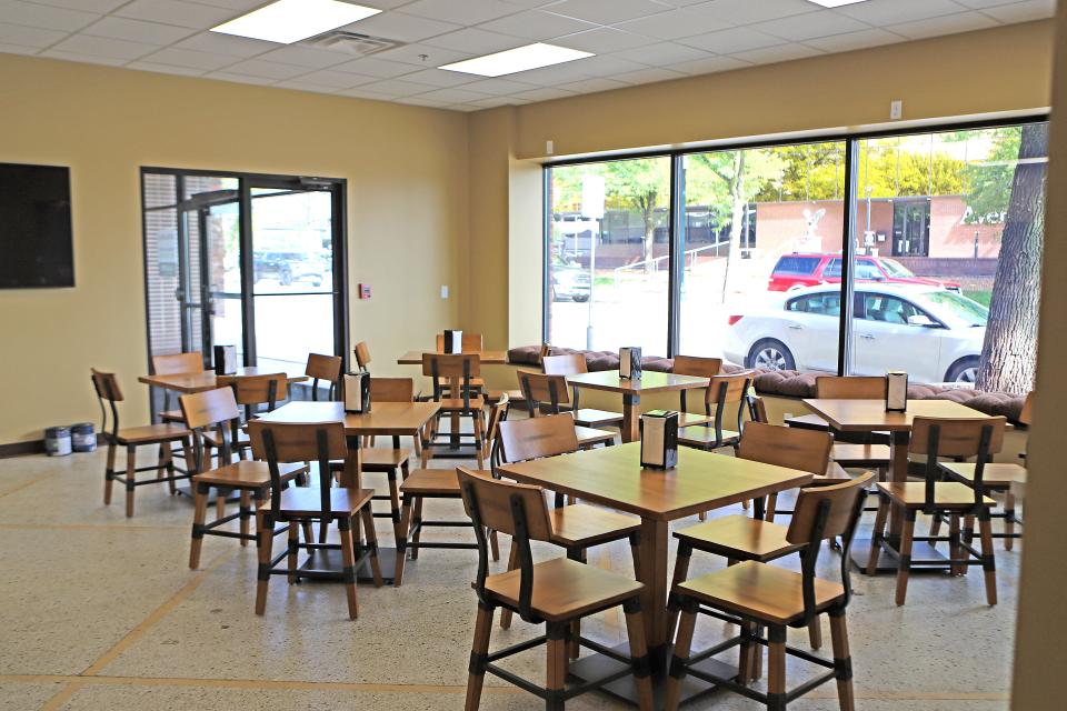 The dining room at The Cattitude Cafe features a separate HVAC and ventilation system than the cat room, so customers with allergies will not have to worry.