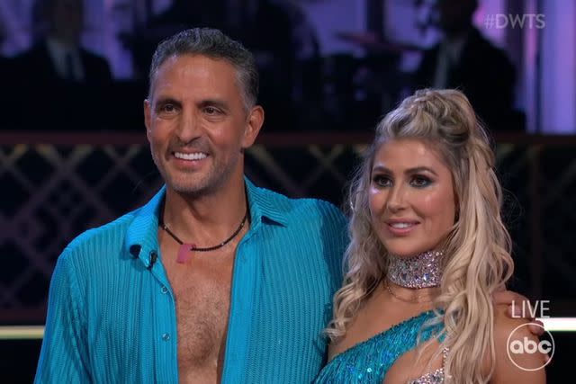 <p>ABC</p> (L-R) Mauricio Umansky and Emma Slater are pictured on 'Dancing with the Stars'.