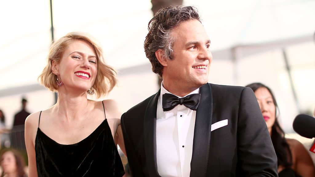 los angeles, ca january 30 actor mark ruffalo r and sunrise coigney attend the 22nd annual screen actors guild awards at the shrine auditorium on january 30, 2016 in los angeles, california 25650018 photo by christopher polkgetty images for turner