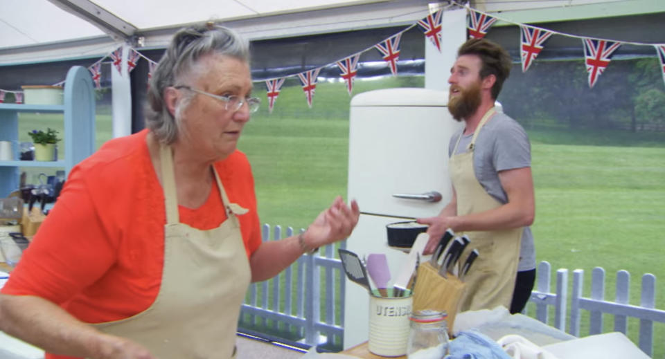 Diana was accused of sabotaging Iain's Baked Alaska. (Love Productions/Netflix)