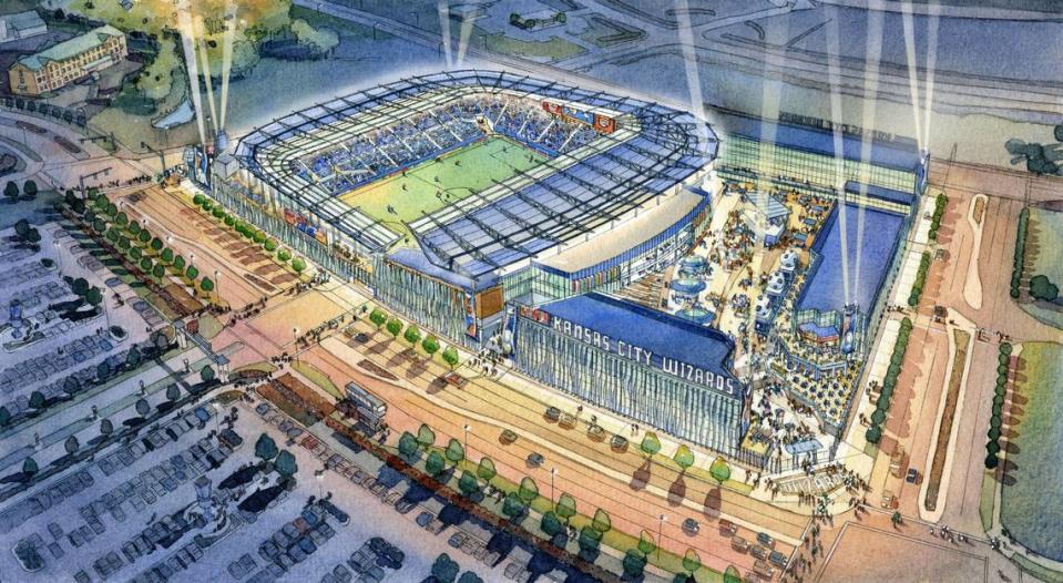 Before they were Sporting KC, Kansas City’s MLS team was known as the Wizards. The rendering for what is now Children’s Mercy Park, where SKC now plays, was branded for the Kansas City Wizards.
