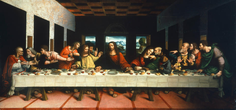 ITALY - DECEMBER 21:  Milan, Pinacoteca Di Brera (Art Gallery, Paintings) Copy of the Last Supper by Leonardo da Vinci, by Cesare Magni (first half of 16th century). (Photo by DeAgostini/Getty Images)