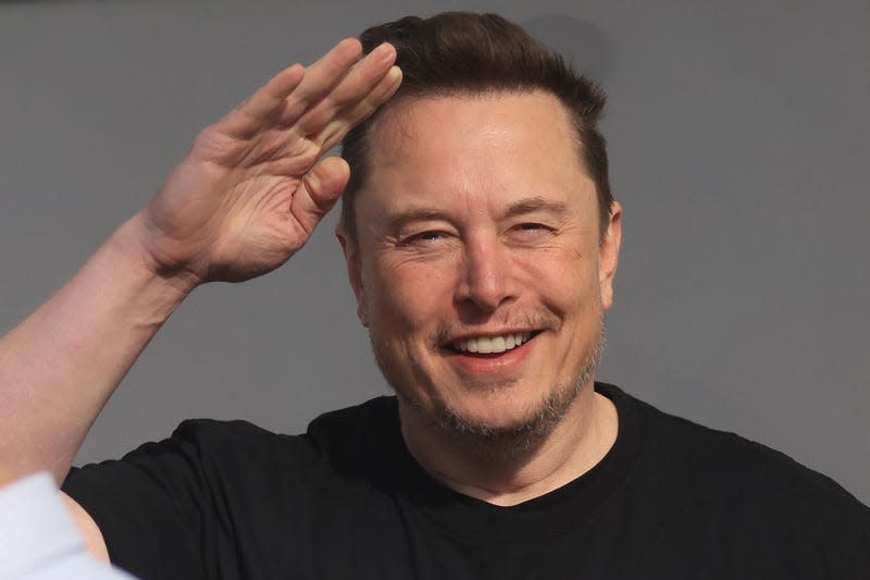 Elon Musk, chief executive officer of Tesla Inc., at the Tesla automotive plant in Gruenheide, Germany, on Wednesday, March 13, 2024. The power supply at Tesla’s electric-vehicle factory near Berlin was restored on Monday evening at 8:45 p.m. local time. - Photo: Krisztian Bocsi/Bloomberg (Getty Images)