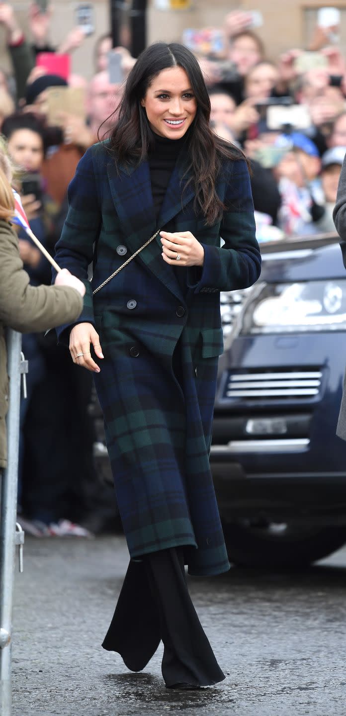 Meghan in a Tartan Coat