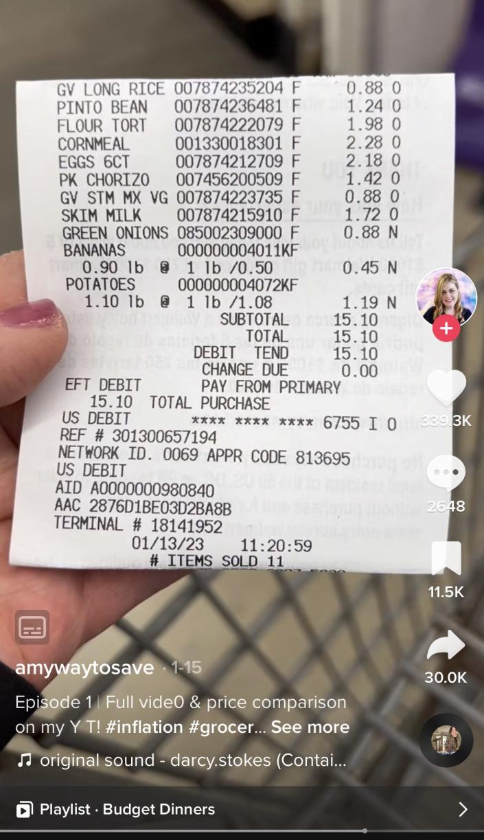 Amy's 2023 receipt