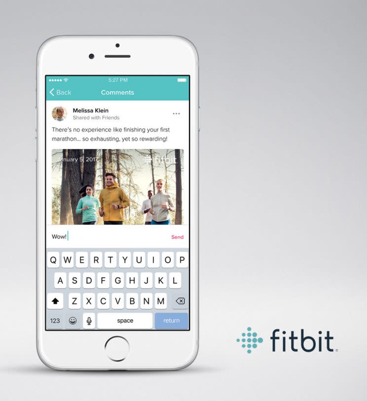 Fitbit app image comments.