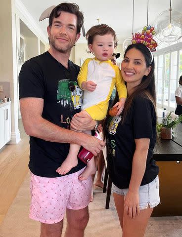 <p>Olivia Munn/Instagram</p> John Mulaney, Olivia Munn and son Malcolm