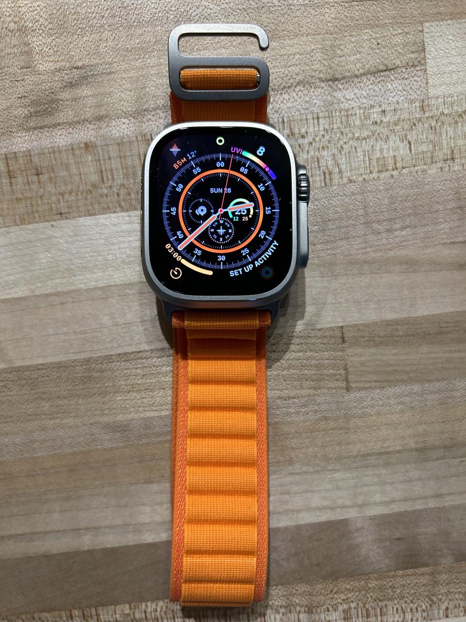 apple watch ultra with orange band