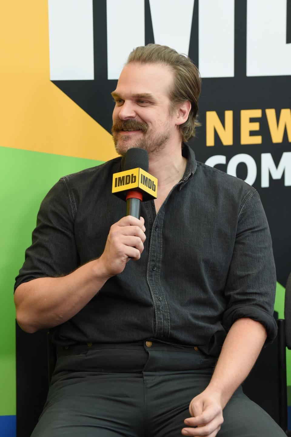 David Harbour pictured in 2018 before he embarked on his weight loss challenge (Getty Images for IMDb)