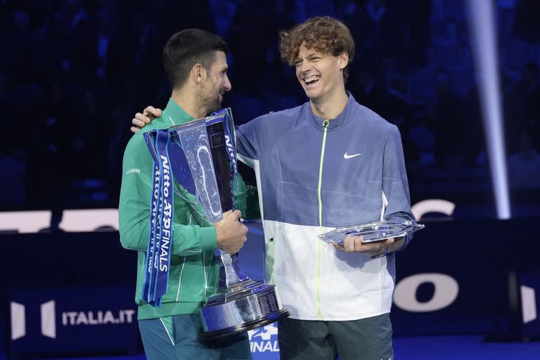 Novak Djokovic y Jannik Sinner se vieron las caras en la final del ATP Finals 2023, en Torino