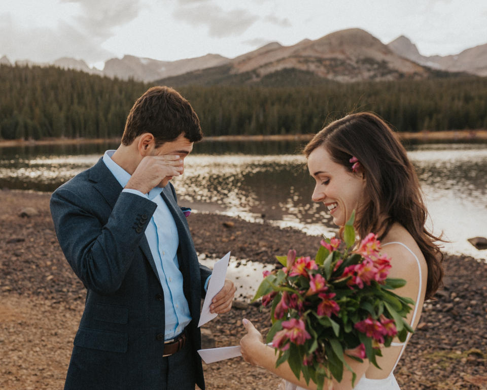 They exchanged vows outside Boulder, Colorado, in October. (Photo: <a href="https://heatherlynngonzalez.com/" target="_blank">HeatherLynn Gonzalez</a>)