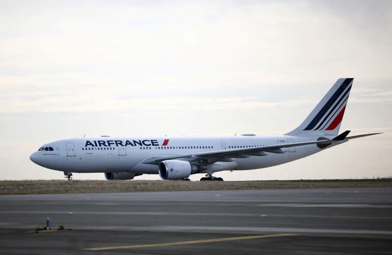 FILE PHOTO: An Air France Airbus A330 airplane takes off from Paris Charles de Gaulle airport near Paris
