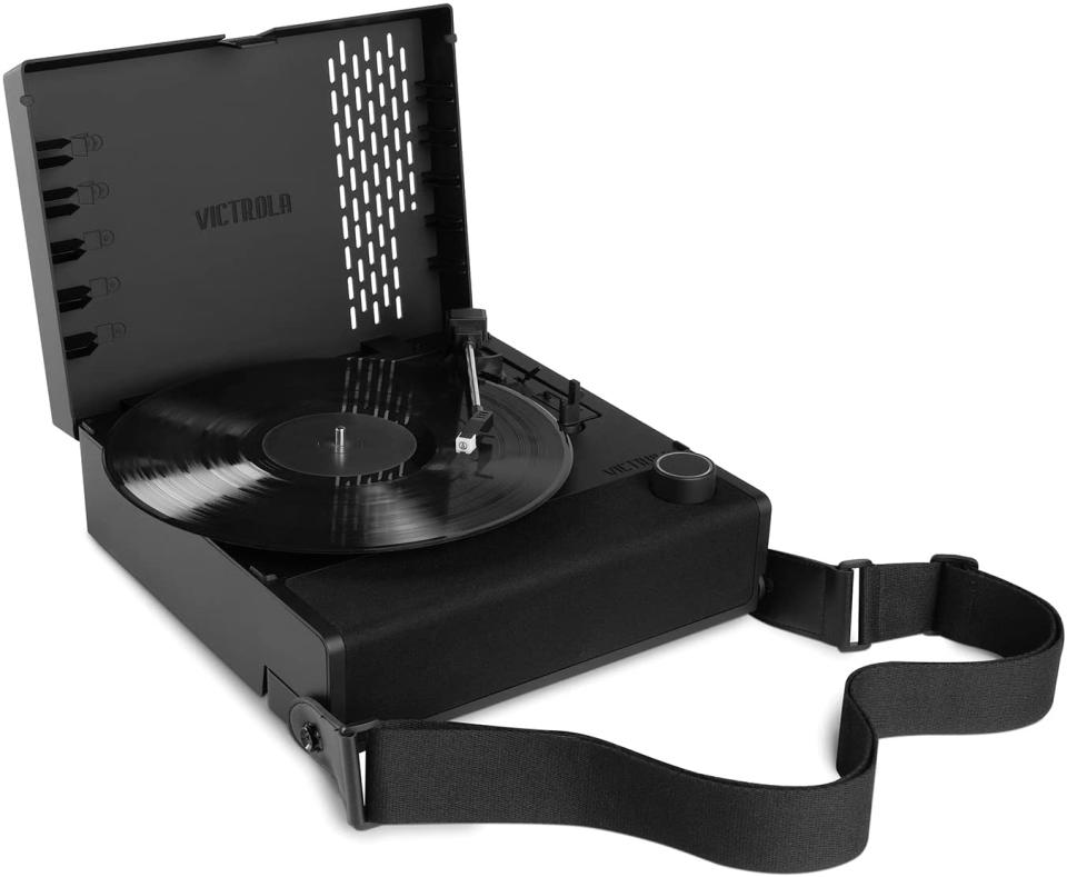 black record player