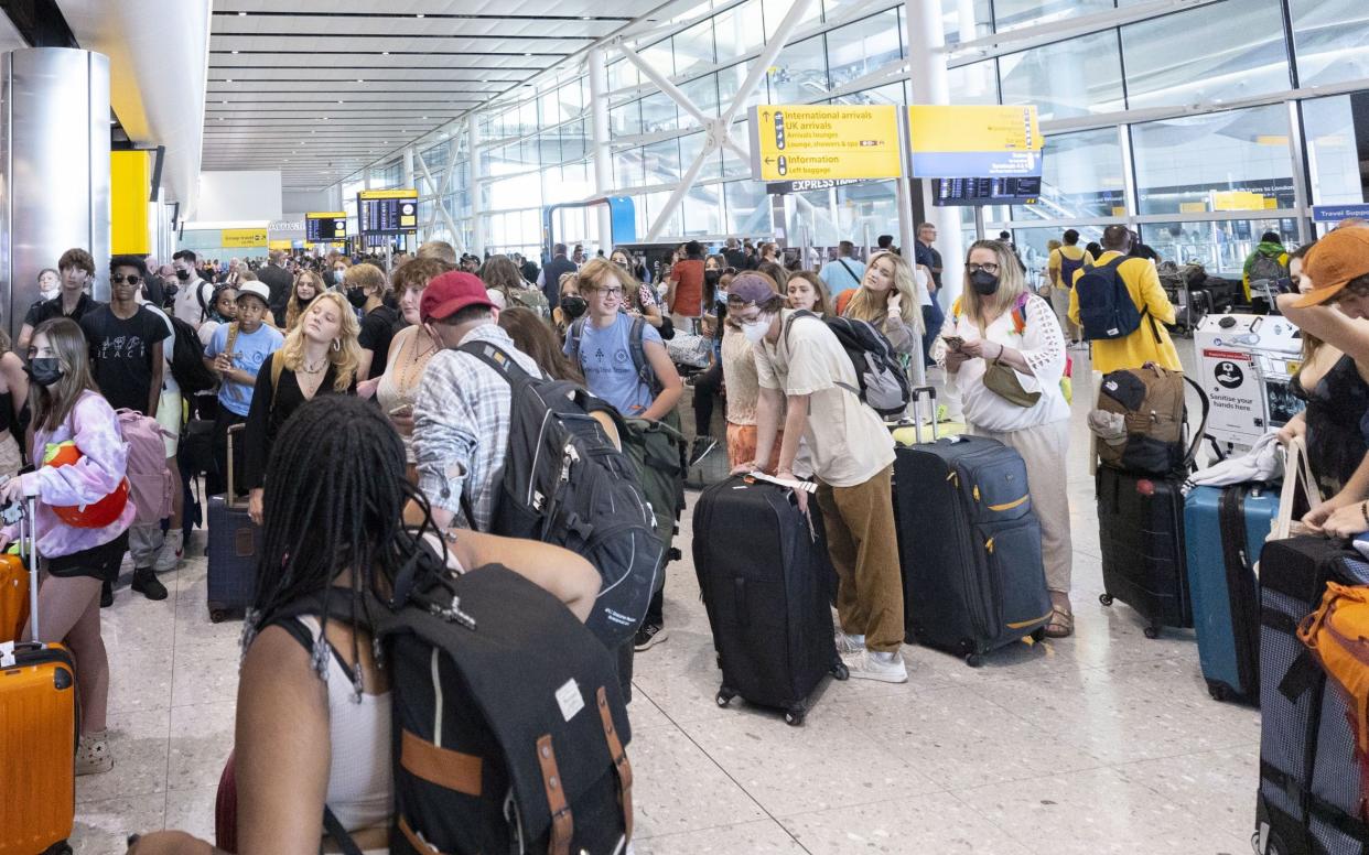 London Heathrow Airport travel chaos queues summer holiday prevention