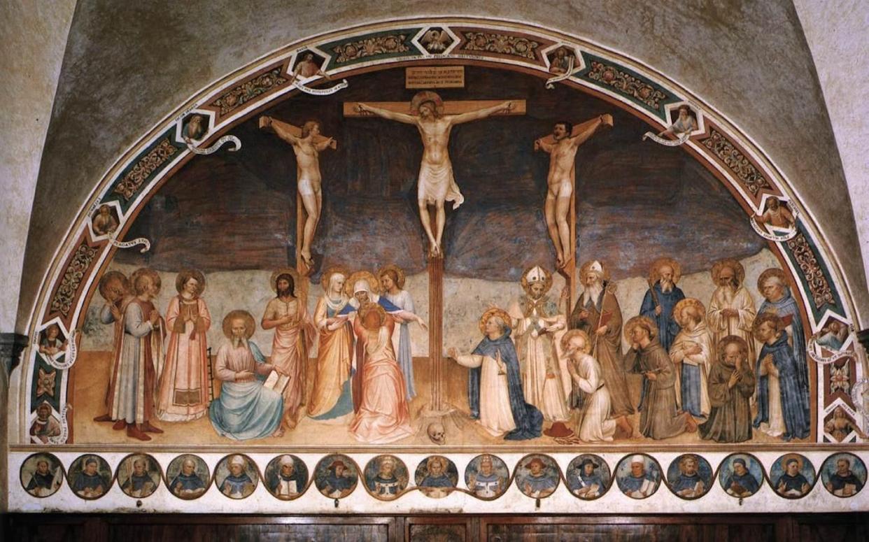 Pintura de Fra Angélico en la Basílica de San Marco, en Florencia.