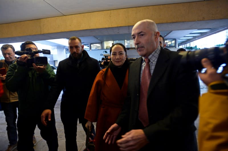 Huawei Chief Financial Officer Meng Wanzhou arrives at B.C. Supreme Court to attend a case management conference in Vancouver