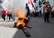 Protests against Ecuador's President Lenin Moreno's austerity measures, in Quito