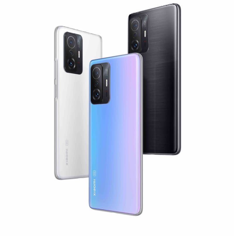 ▲Xiaomi 11T 5G提供太空藍、月光白、流星灰三種顏色，提供8GB+256GB，售價新台幣1萬3999元。（圖／小米台灣提供）