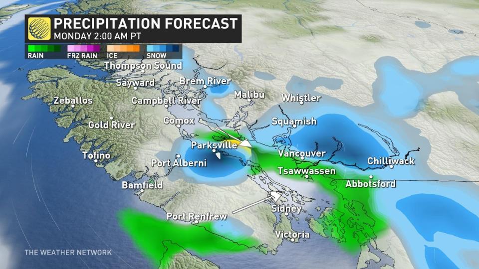 BC precip Monday 2am